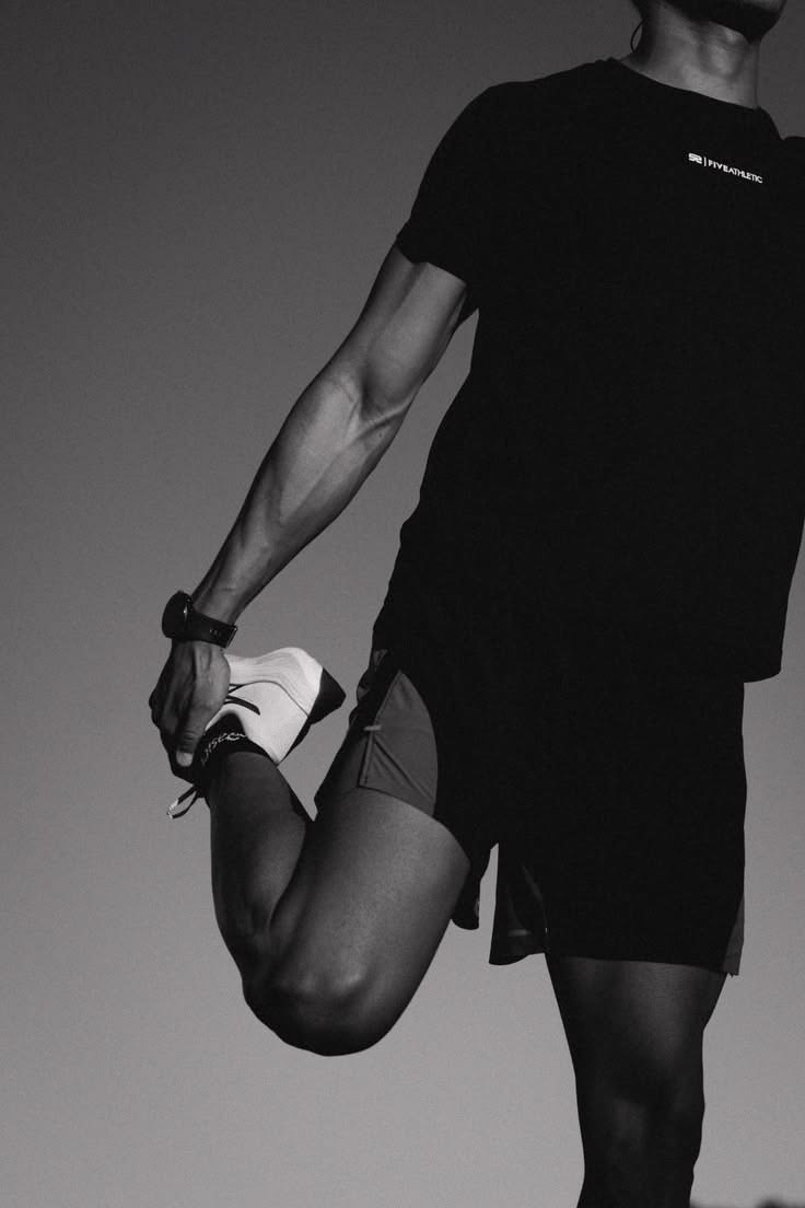 Athlete preparing for a run